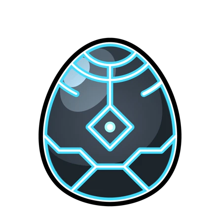 A streak companion egg, rocking as if about to hatch