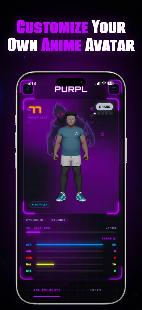 Avatar customization screen